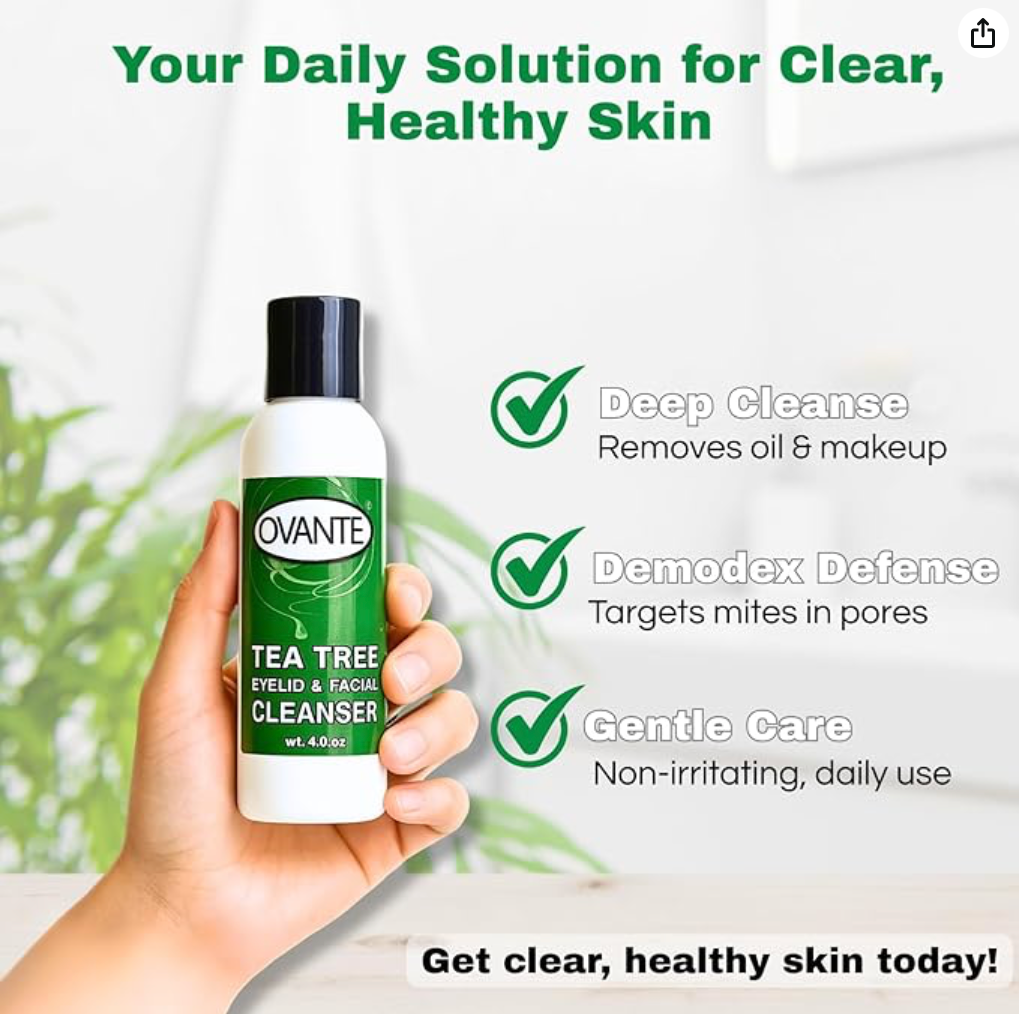 Demodex Tree Tree Oil Cleanser for Eyelids & Face