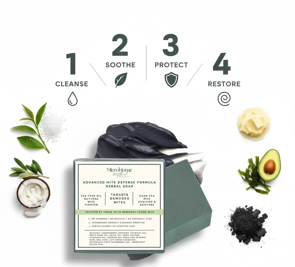 Demodex-Prone Skin Cleansing Bar | Microbiome Method